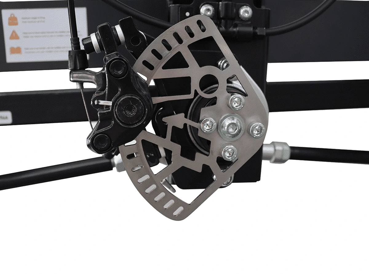 Tricycle bike conversion kit detail tilting system brake calliper