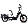 vélo long tail électrique gris_Vue de profil