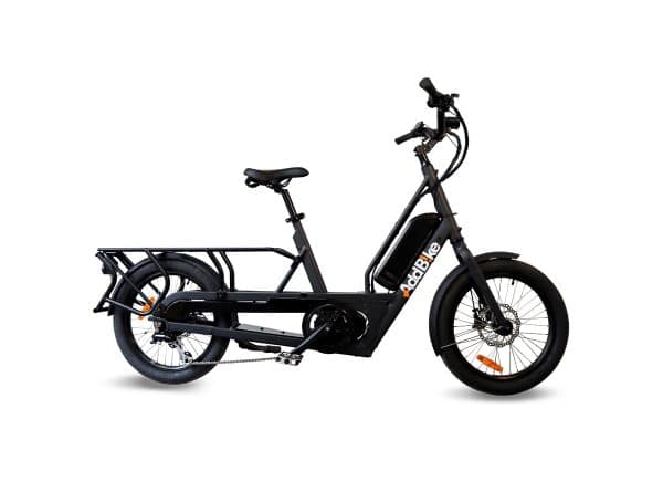 vélo long tail électrique gris_Vue de profil