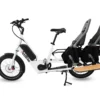 velo cargo electrique Lite blanc avec sièges enfants du commerce