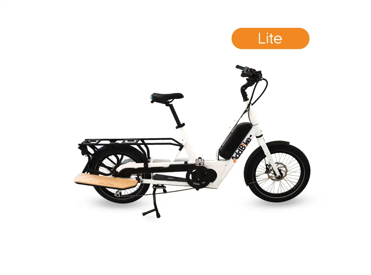 If you don't want a 3 wheel motorized bike, use the U-Cargo Lite