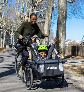 Three wheel bike Kid Kit transport child in the city