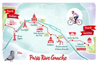 Location vélo cargo Paris : balade rive gauche