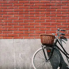 triporteur cargo : un vélo contre un mur en briques 