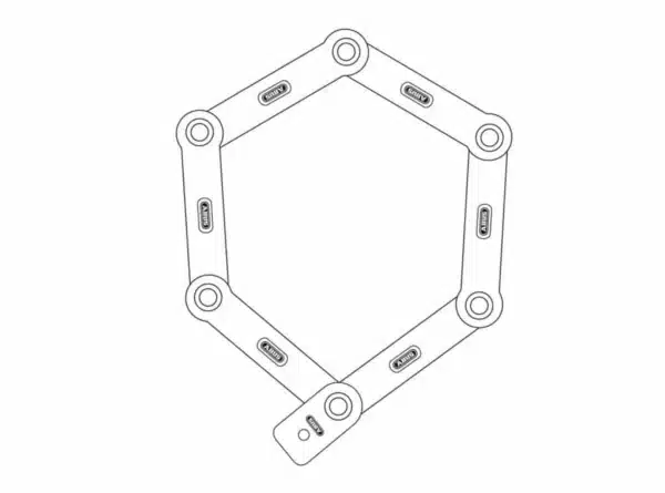 ABUS_Folding bike lock 6500/85_drawing