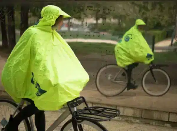 Cape de pluie vélo adulte jaune pour le quotidien