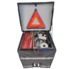 Intérieur de la box arrière d'un vélo cargo professionnel avec des outils