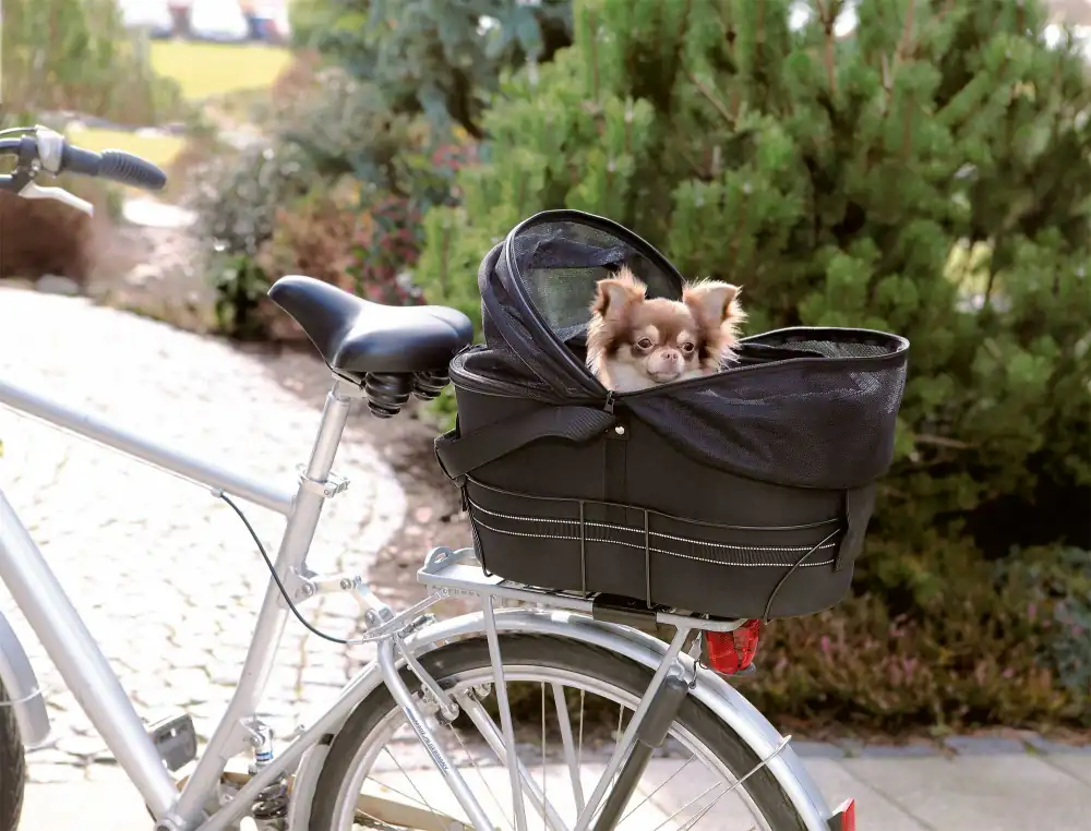  Carry dog on bicycle with Trixie dog basket