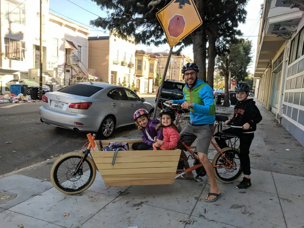DIY cargo bike family