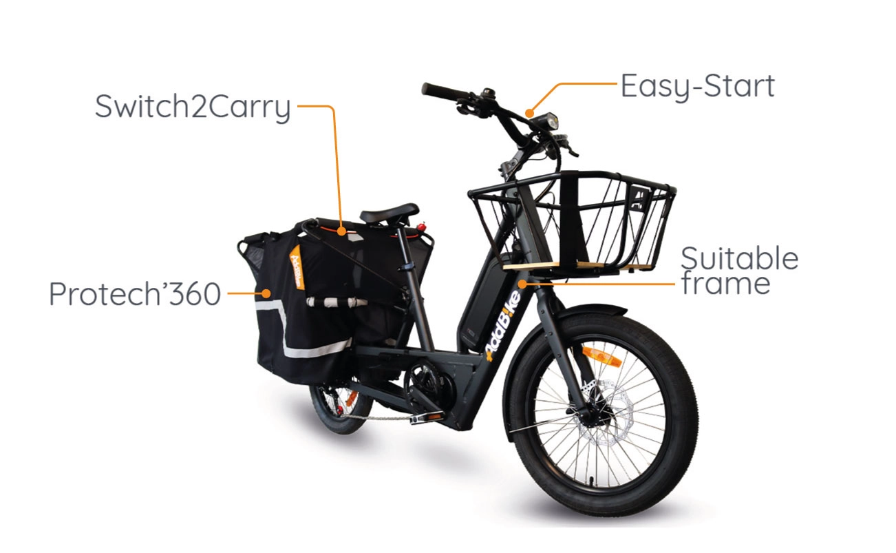 The advantages of our AddBike cargo bike