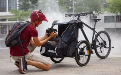 Try a dog carrier bike to get around with your furry friend!