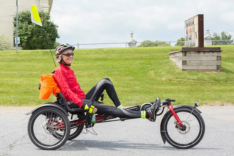 Disabled tricycles adults senior riding a recumbent bike