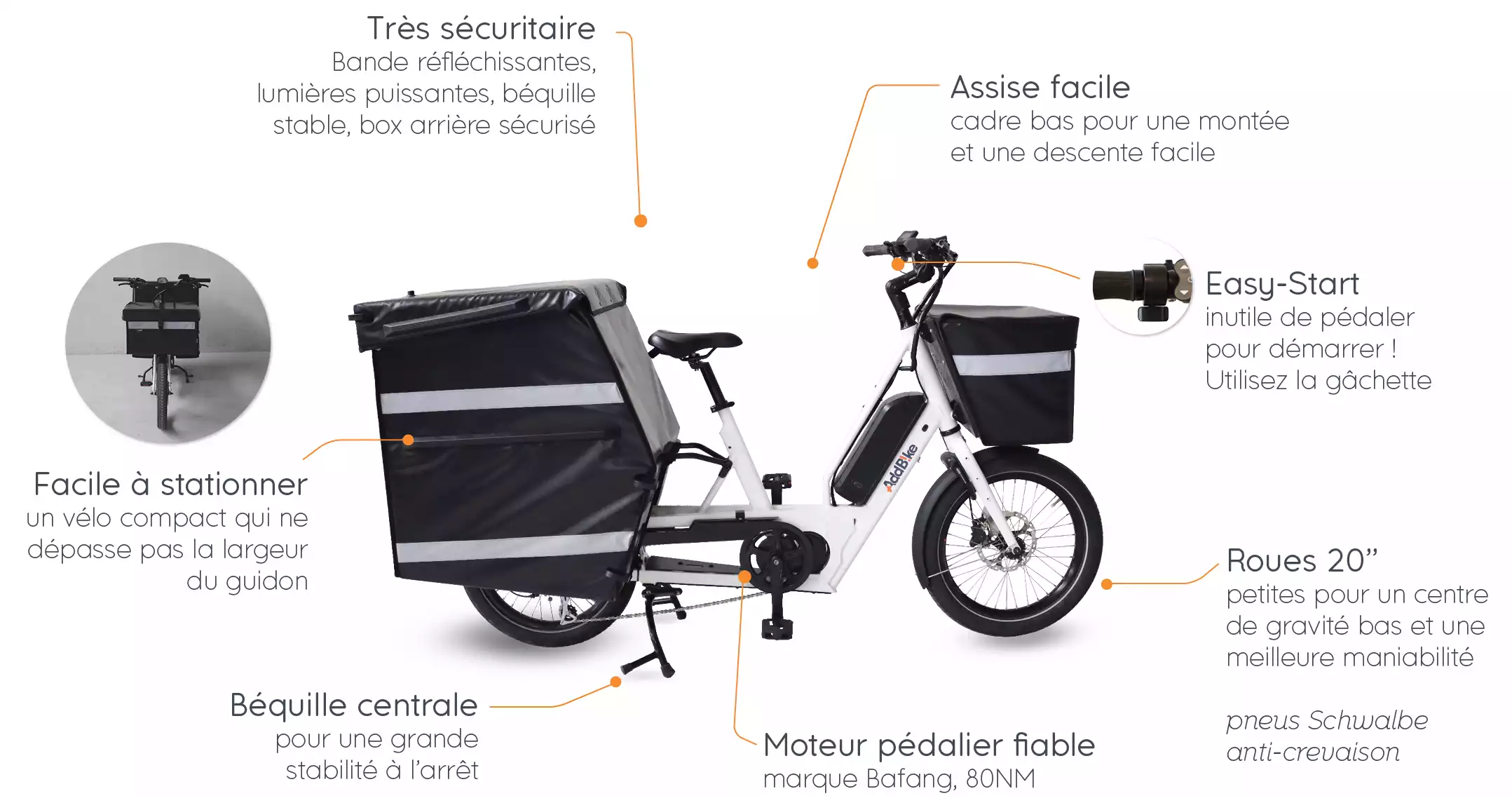 Schema U-Cargo Pro vélo pour professionels de livraison
