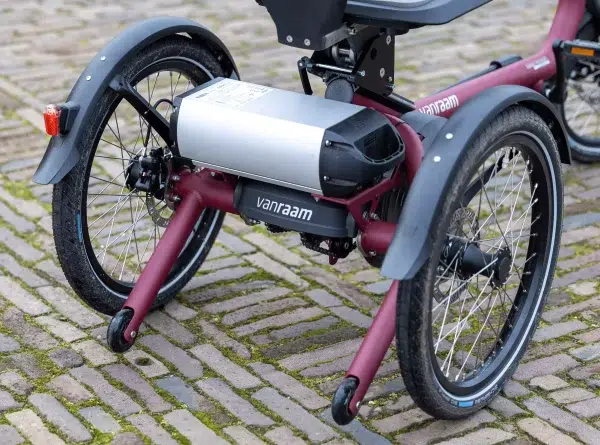 Tricycle électrique_Roues anti-basculement à l'arrière
