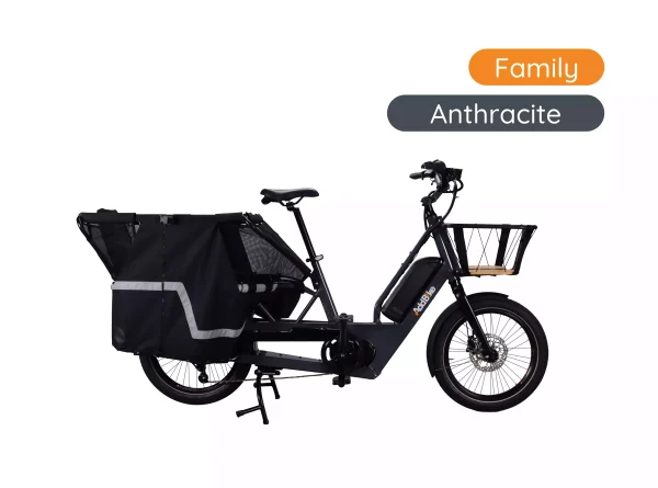 Vélo cargo électrique_U-Cargo Family Anthracite