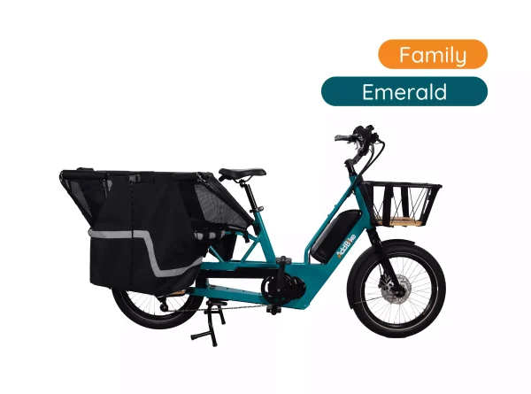 Vélo cargo transport_U-Cargo Family Emerald